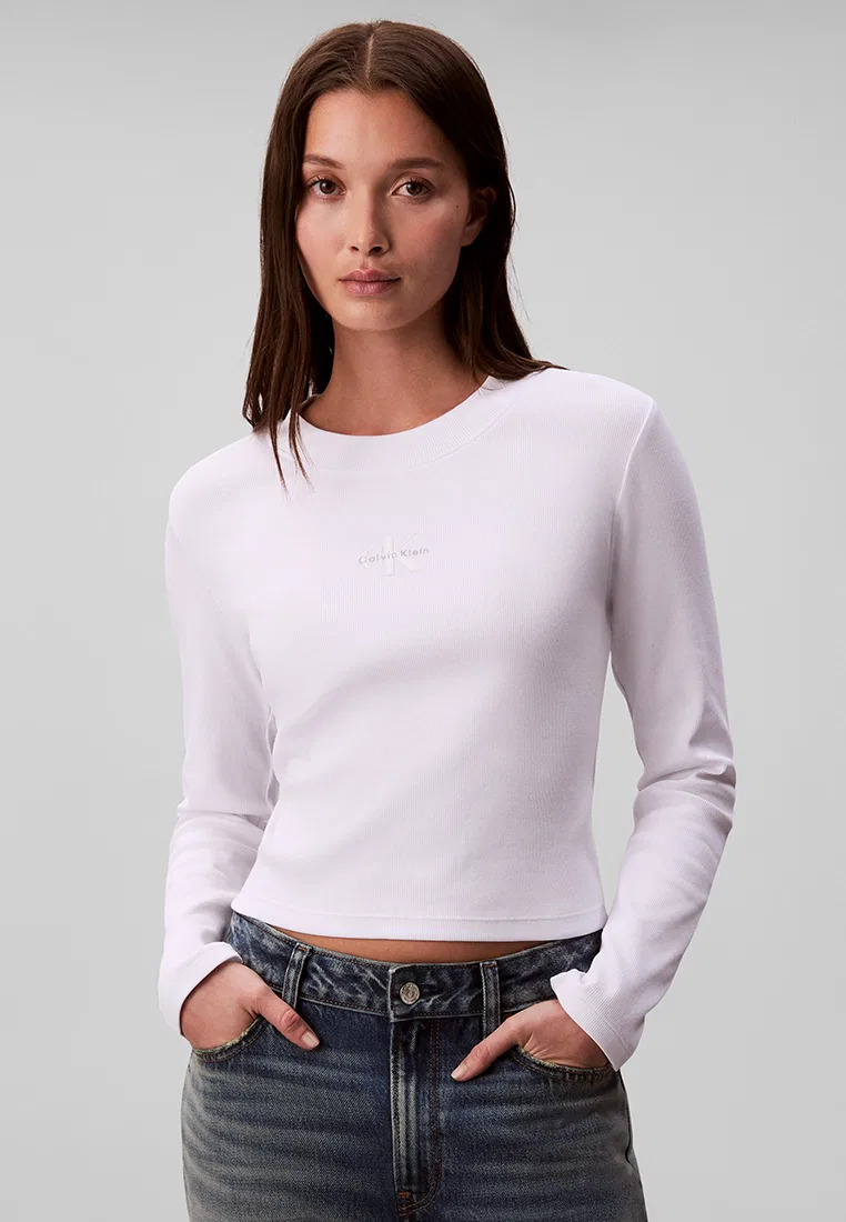 Футболка, Monogram, Calvin Klein Jeans, белый