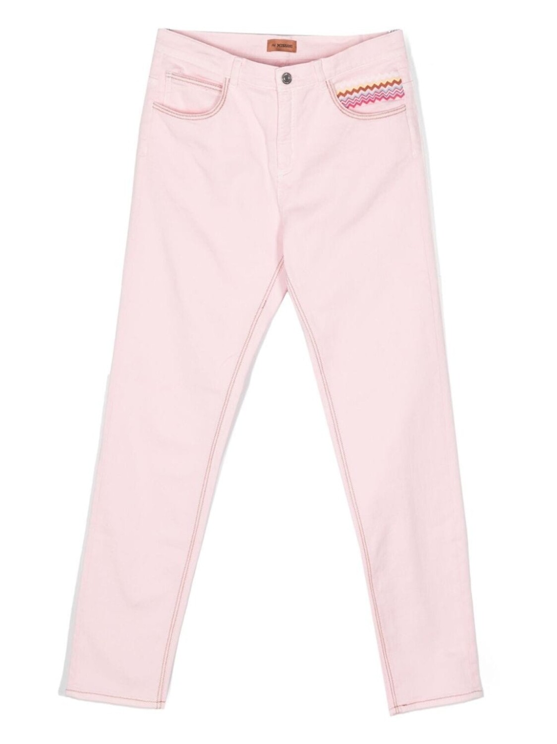 

Missoni Kids узкие брюки с принтом, розовый