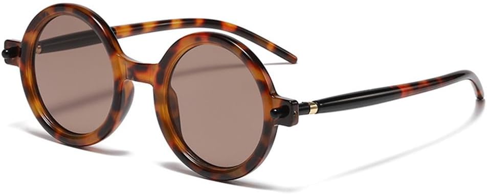 

Круглые солнцезащитные очки Punk с защитой от УФ-излучения UV400 и заклепками, идеально подходят для занятий спортом на открытом воздухе, бега и путешествий UYPTK, Leopard Tea