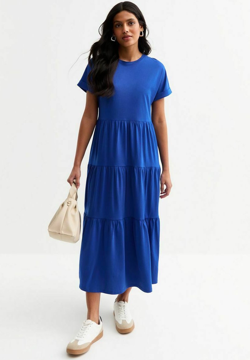 

Платье из джерси BRIGHT TIERED MIDI New Look, синий