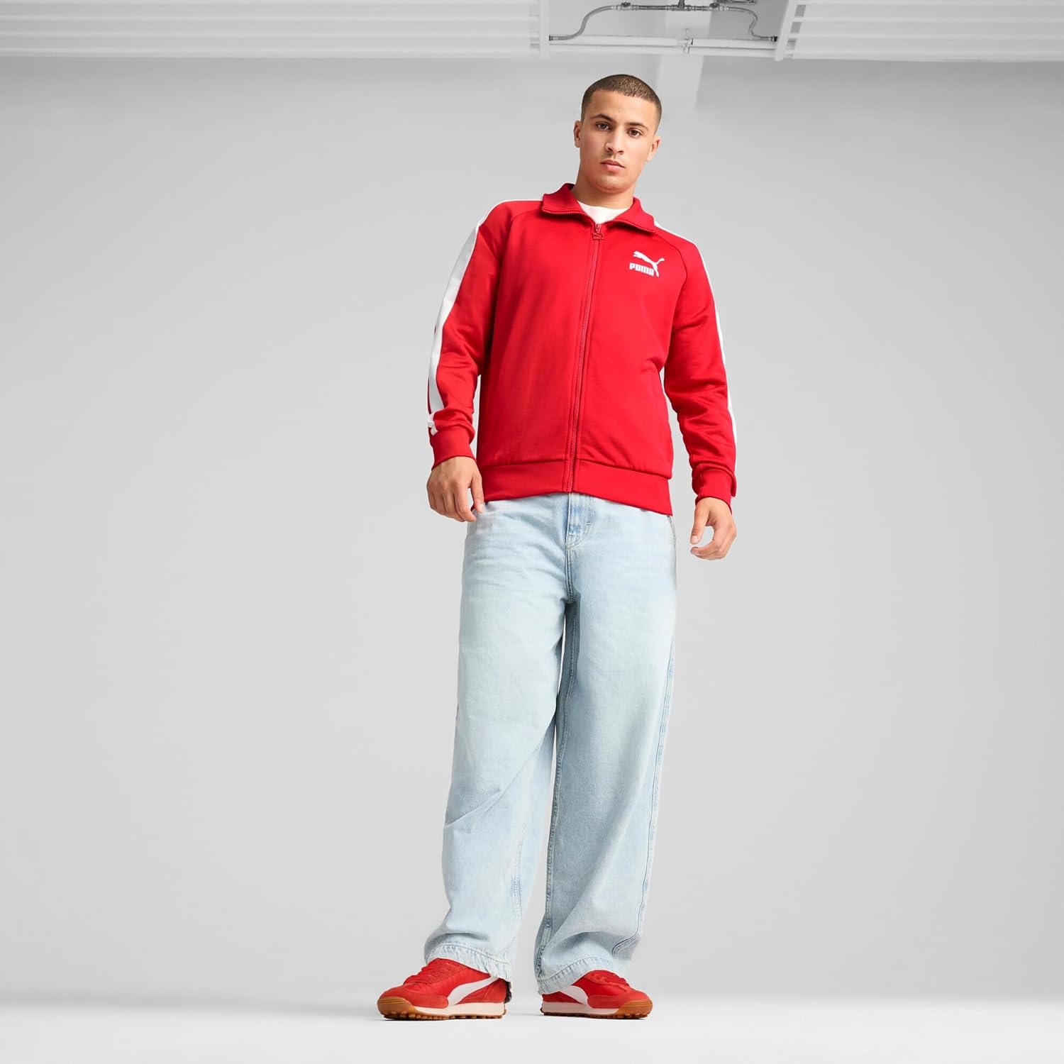 Кроссовки унисекс Puma, белый/красный — фото 3