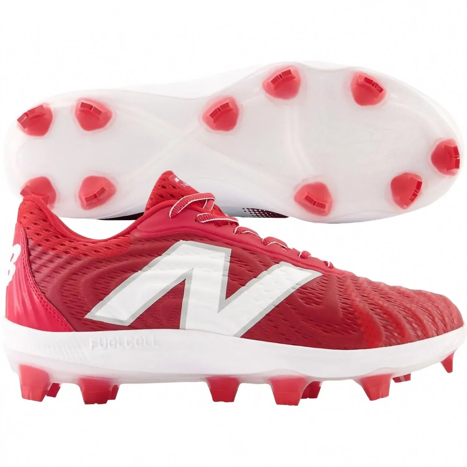 New Balance Мужские беговые кроссовки Fuelcell 4040V7 с формованными шипами, красные — фото 3