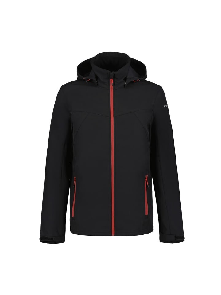 

Куртка софтшелл Icepeak Brimfield mit Kapuze, цвет schwarz-rot