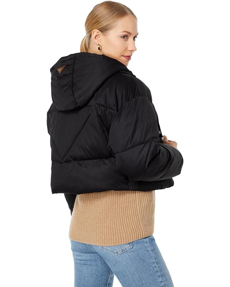 

Пуховик Avec Les Filles Rose Gold Hardware Cropped Puffer, черный