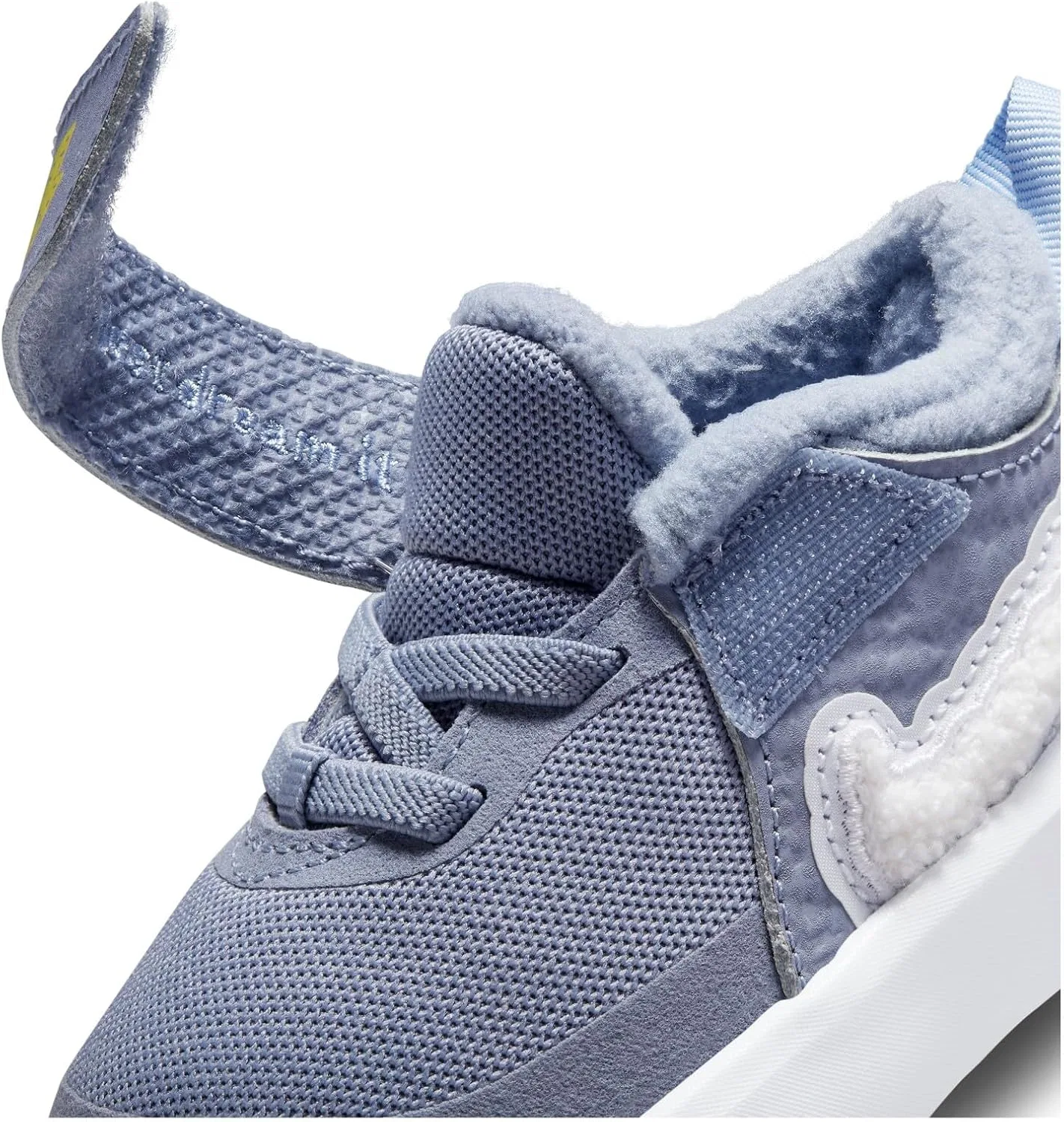 Мужские беговые кроссовки Nike Team Hustle D 10 Dream (Td), 3-Ashen Slate White Aluminium Yellow Strike — фото 3