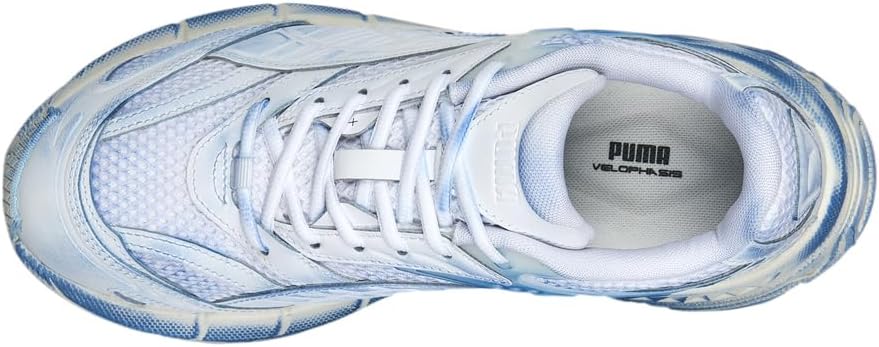 Мужские кроссовки PUMA Velophasis Overdye на шнуровке, повседневные - синие — фото 4