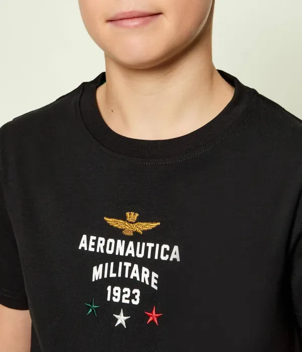 Футболка regular fit Aeronautica Militare, черный — фото 4