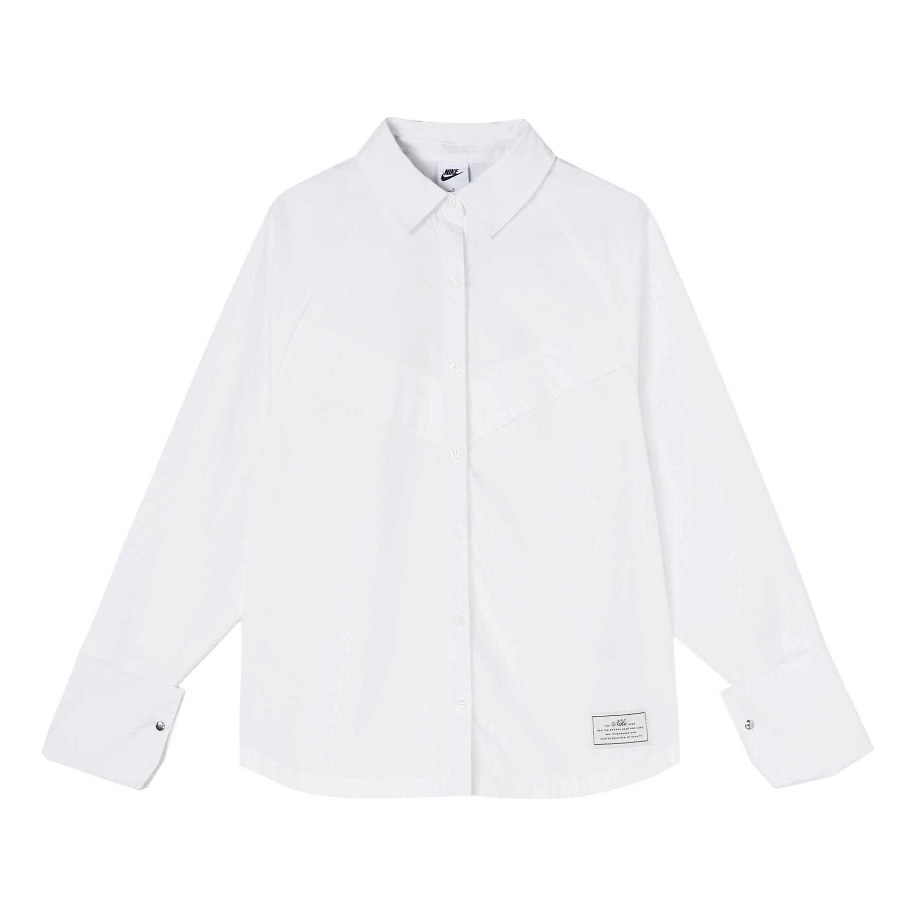 Рубашка (WMNS) Nike Nsw Icn Clsh Wvn Ls Top Casual Sports Breathable Long Sleeves Autumn White Shirt
