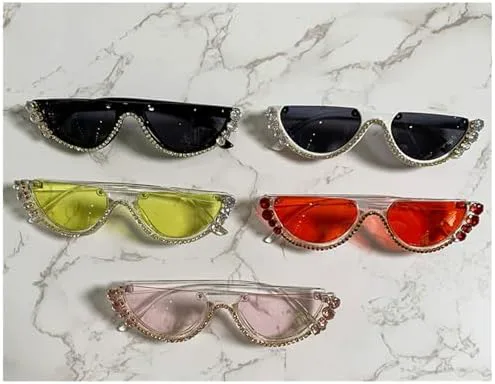 

Солнцезащитные очки для женщин 2027 года, полуободковые солнцезащитные очки, женские солнцезащитные очки со стразами, очки с защитой от УФ-излучения UV400 MTZJH, 2