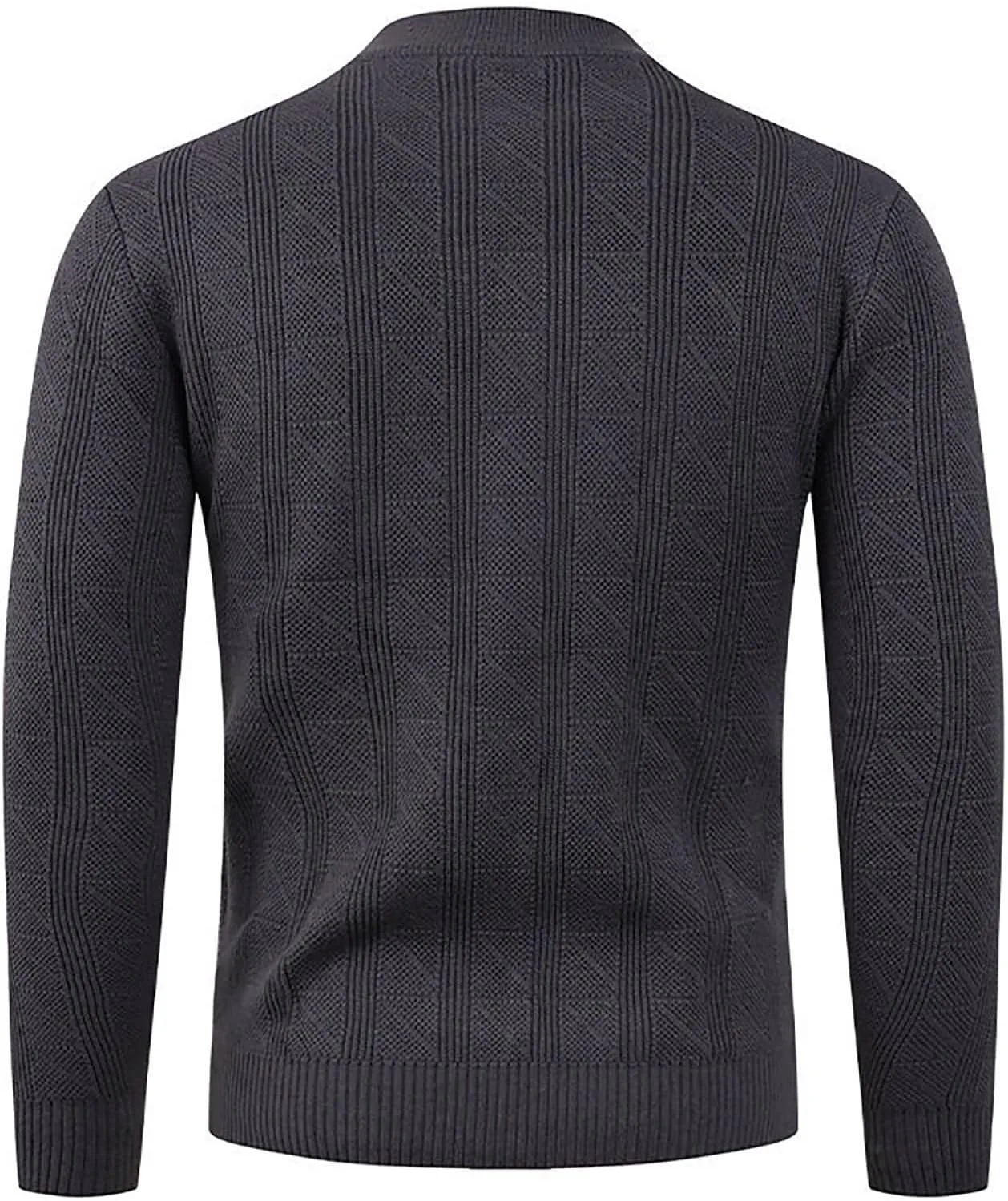 Мужской свитер-пуловер с длинными рукавами и slim fit — фото 3