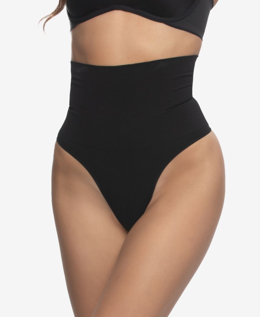 

Женские облегающие бесшовные корректирующие трусики-стринги Felina, Black