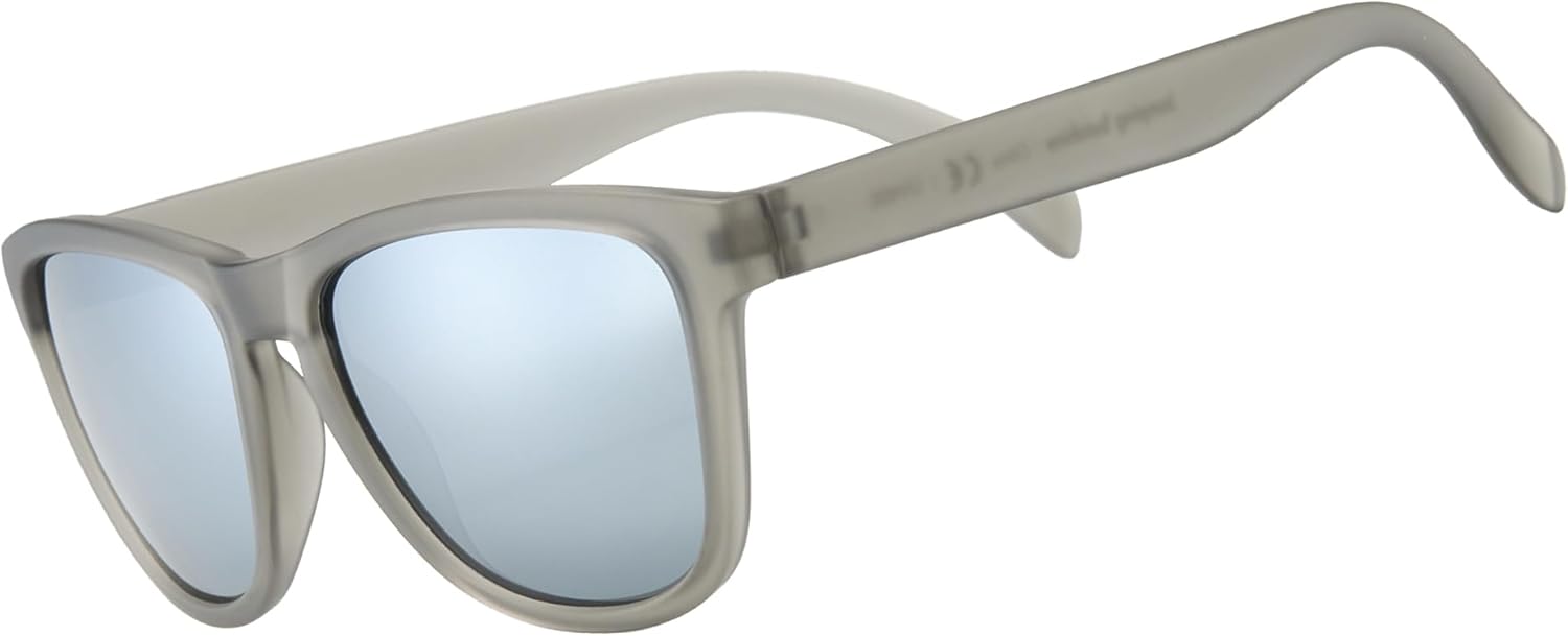 

Женские солнцезащитные очки для бега с противоскользящим покрытием TR90 и поляризационной защитой TAC UV400: Jumping Sunshine, Dark Gray Translucent Frames/Chrome Mirrored Reflective Lenses