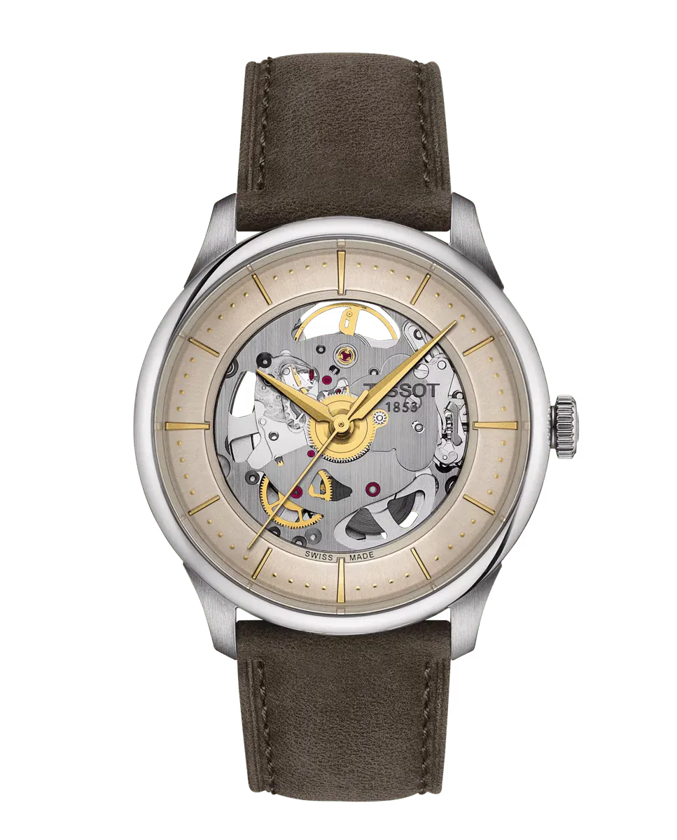 

Мужские часы Chemin des Tourelles автоматические из коллекции зеленого цвета Tissot, зеленый