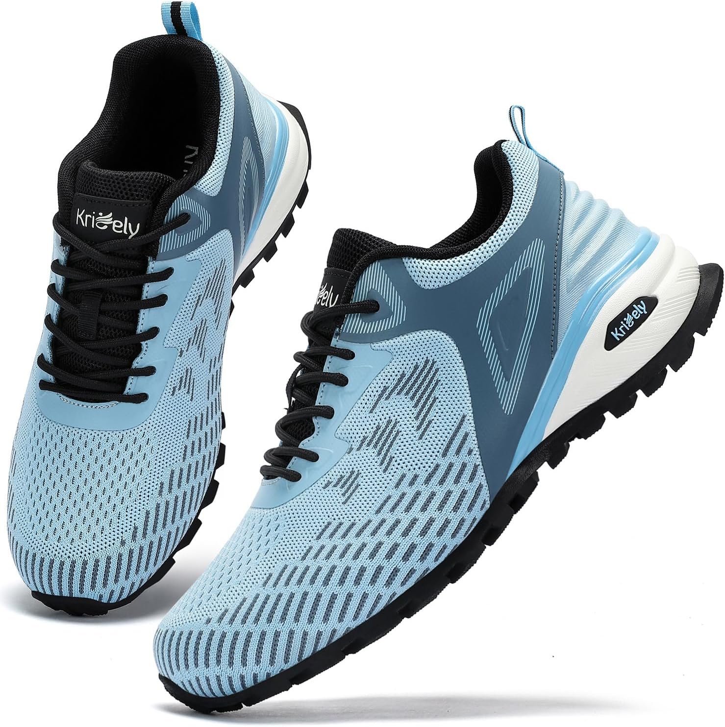 

Мужские кроссовки Kricely для трейл-раннинга, противоскользящие туристические кроссовки, теннисные кроссовки, модная спортивная обувь для тренировок, светло-голубой