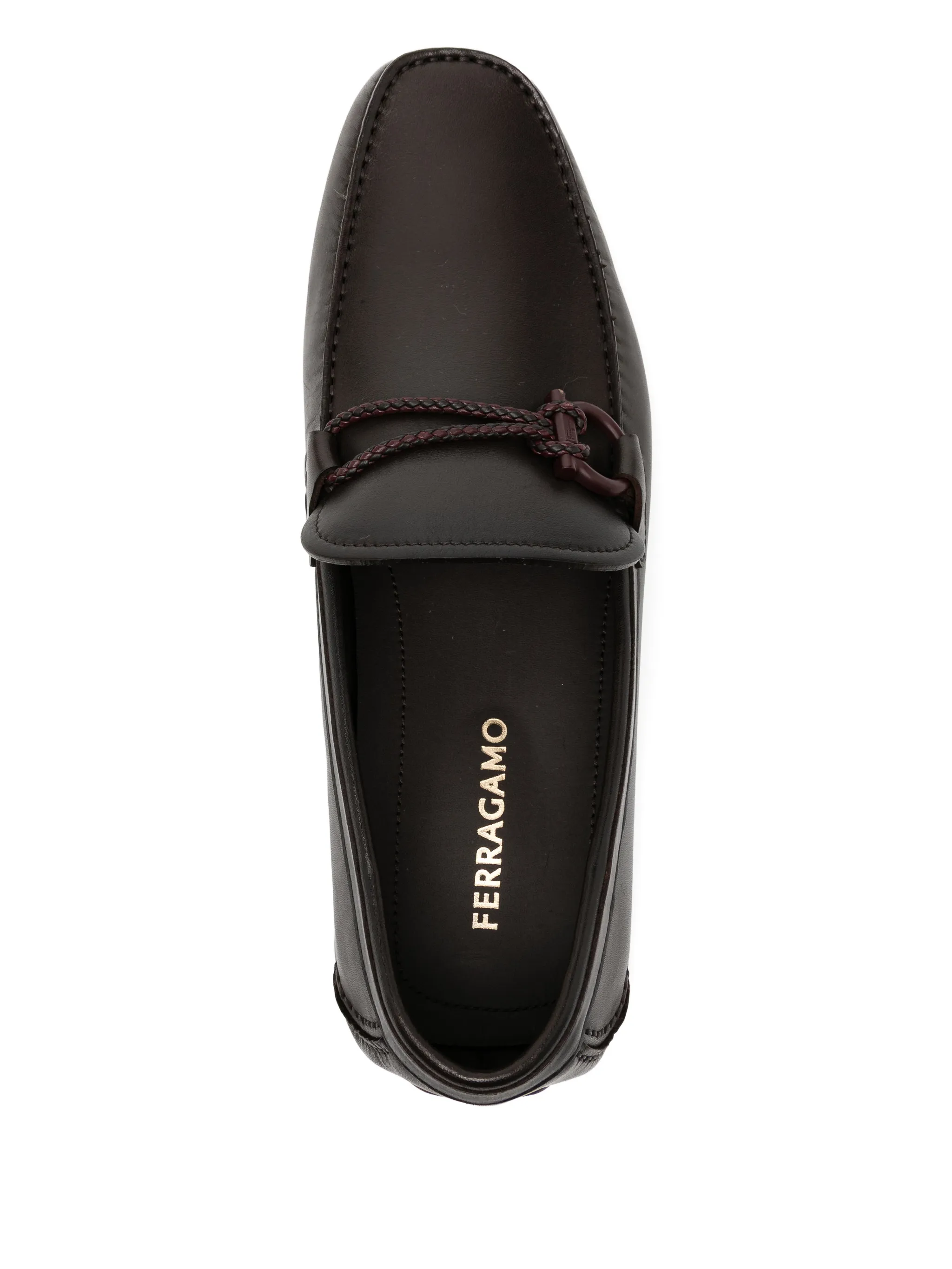 Кожаные мокасины Gancini Ferragamo, коричневый — фото 4