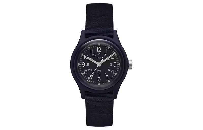 

TIMEX Часы MK1 Collection Wrist Watch Quartz Movement Canvas Strap 29mm Blue Dial Unisex, Black Dial