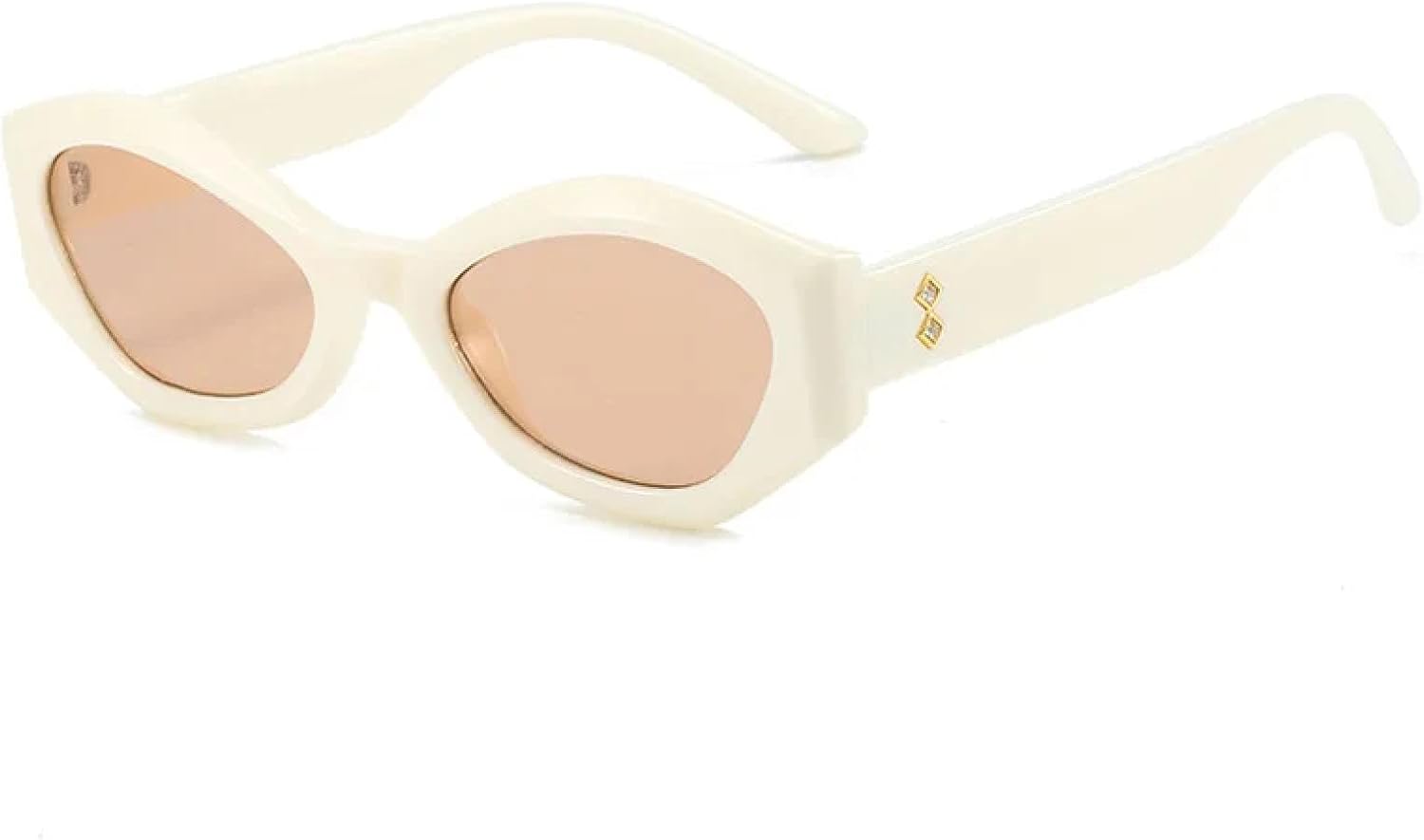 

Солнцезащитные очки с защитой от УФ-излучения UV400 | Панк-стиль «кошачий глаз» | Для женщин и мужчин, для занятий спортом на открытом воздухе и вождения DSVIGF, Beige-lightbrown