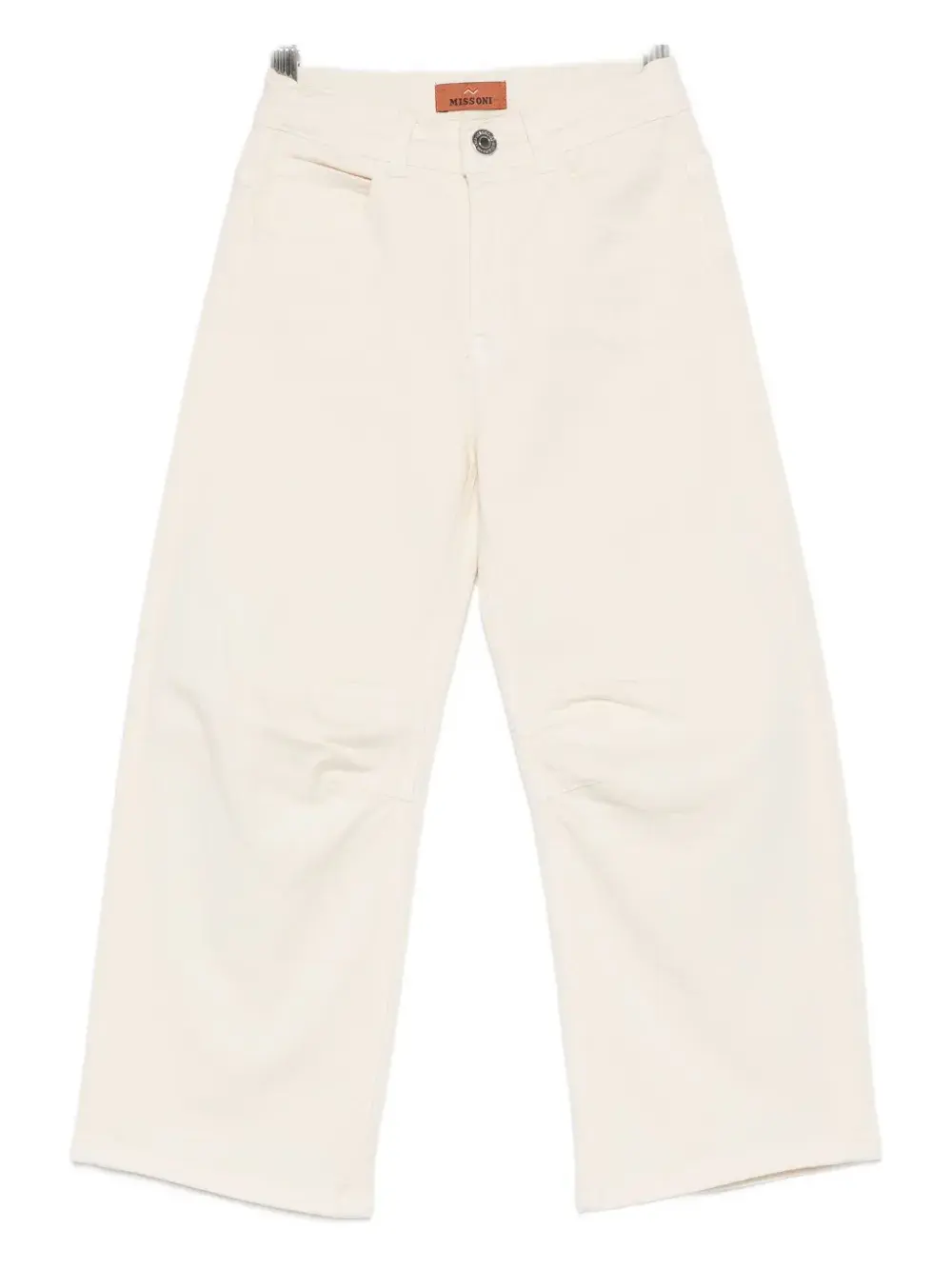 

Джинсы с зигзагообразной вышивкой Missoni Kids, белый