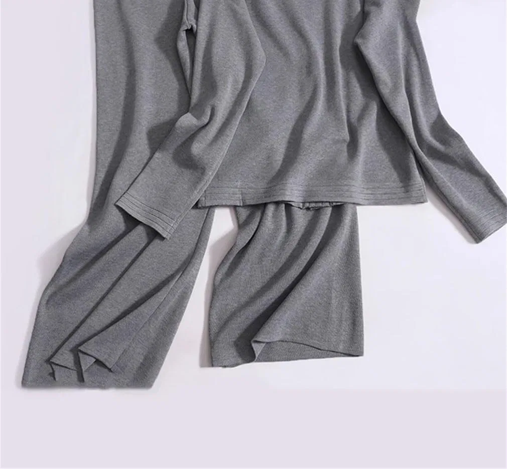 Спортивный костюм из кардигана и брюк, женский, Black — фото 3