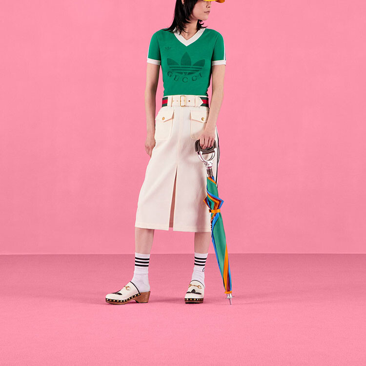 Футболка унисекс Adidas Originals X Gucci, зеленый — фото 2
