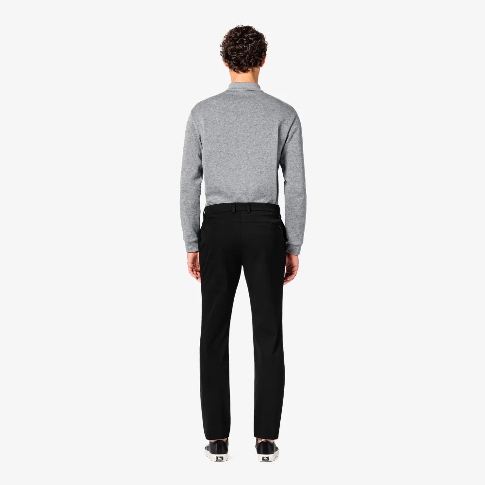 Мужские чёрные брюки из имитации шерсти от Lacoste — фото 3