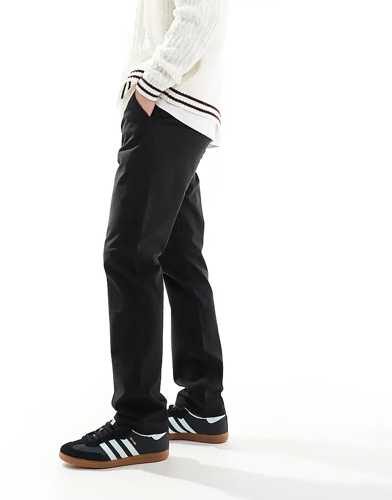 

Брюки-чинос elm slim fit из твила черного цвета Farah