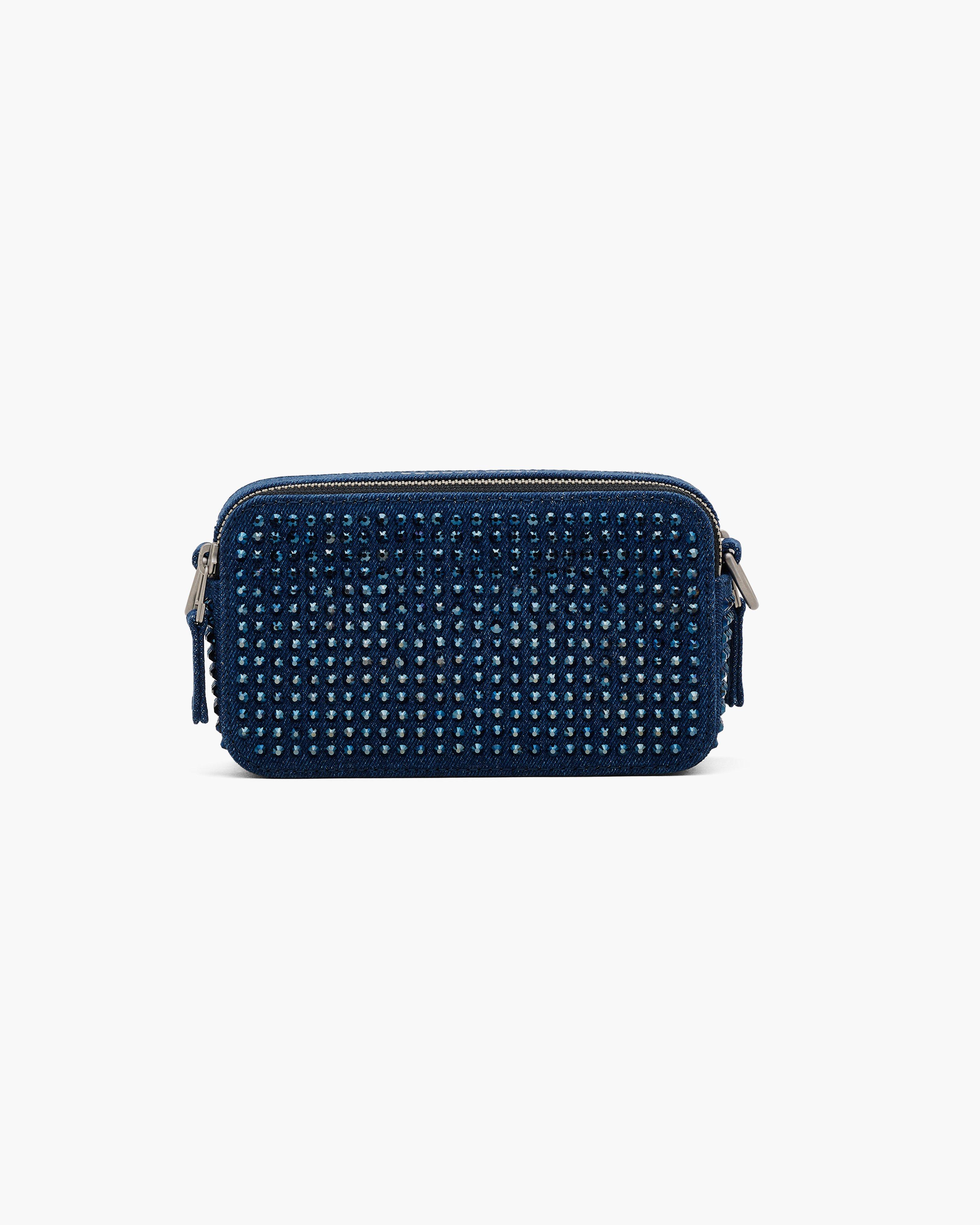 Сумка The Crystal Denim Snapshot Marc Jacobs, цвет Dark Wash Crystal — фото 3