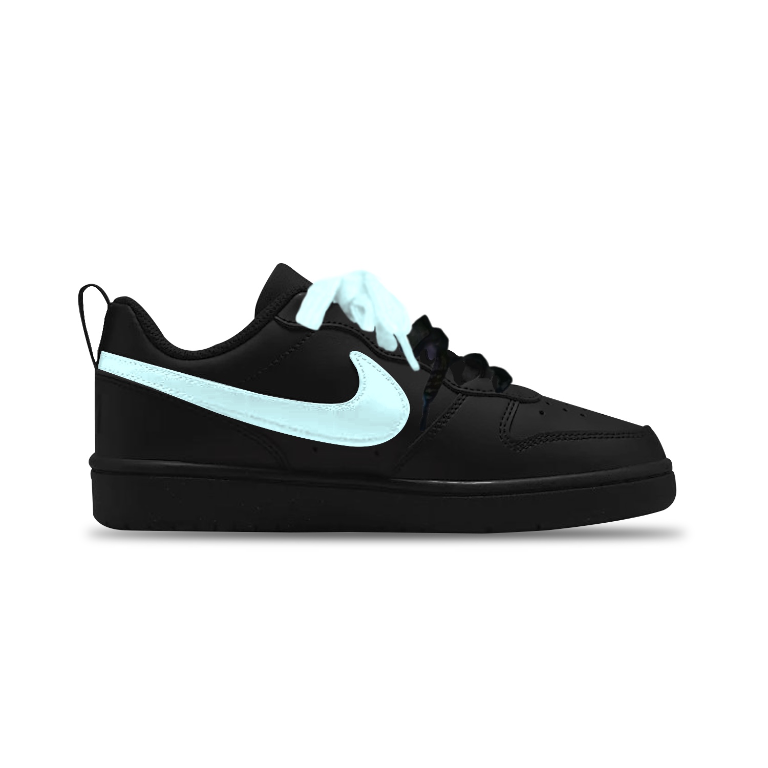 Nike Court Borough Blue Butterfly нескользящие устойчивые к истиранию низкие детские скейтбординговые ботинки unisex — фото 3