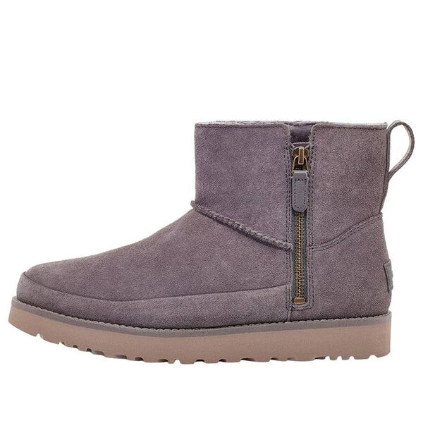 

Зимние ботинки классические на молнии мини замшевые Ugg, серый