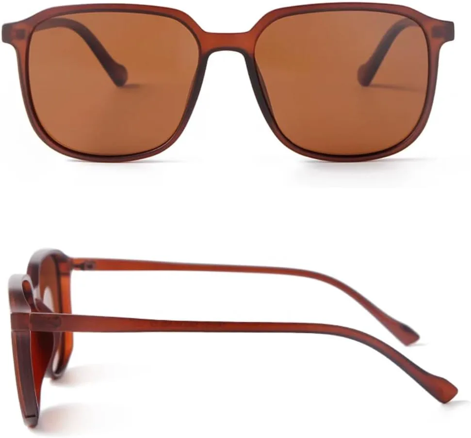 

Солнцезащитные очки с защитой UV400 | Коричневая прозрачно-серая оправа | Для женщин и мужчин | Для занятий спортом на открытом воздухе и вождения DSVIGF, 01