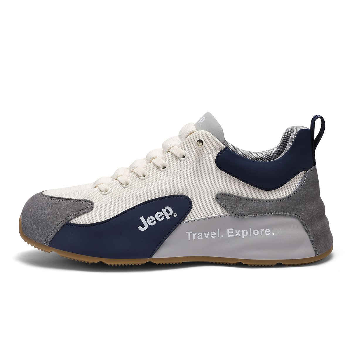 

Кроссовки Casual Low top Wandering Step Thermal Coverage Height Increasing Abrasion Resistant Lightweight Breathable Jeep, серый