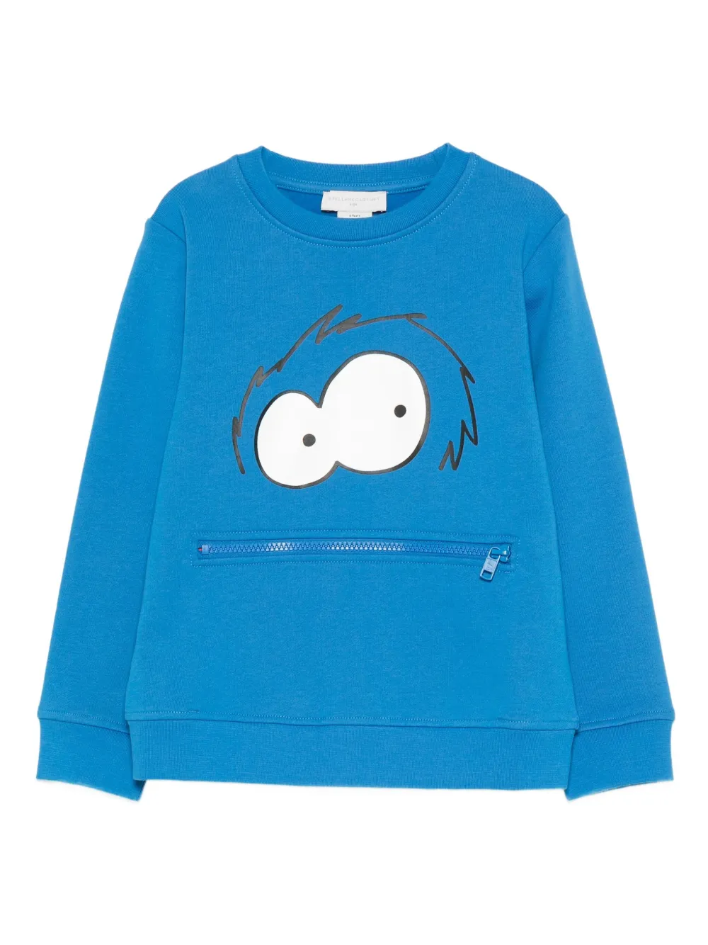 

Толстовка с застежкой-молнией и изображением лица монстра Stella McCartney Kids, синий