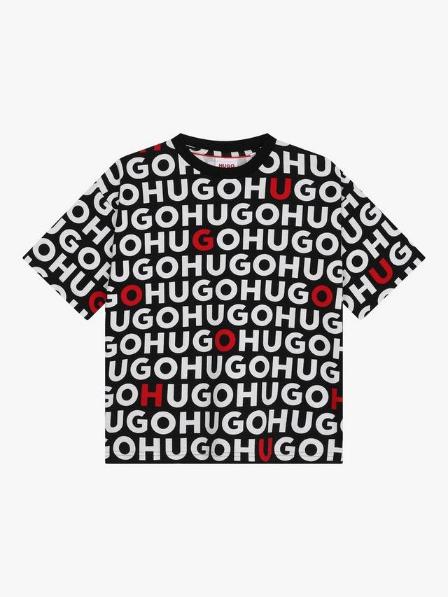 

BOSS Kids' футболка с принтом по всей поверхности HUGO BOSS, Black/Multi
