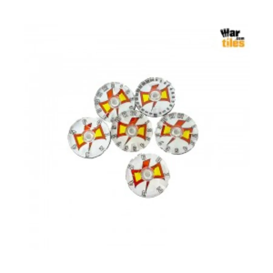 

Маленькие циферблаты Warhammer — Белые молнии, War Tiles - Wound Dials