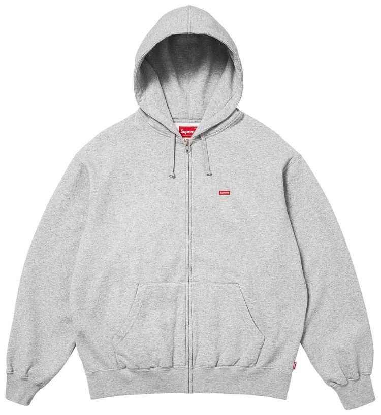 

Толстовка Supreme Small Box на молнии с капюшоном, серый
