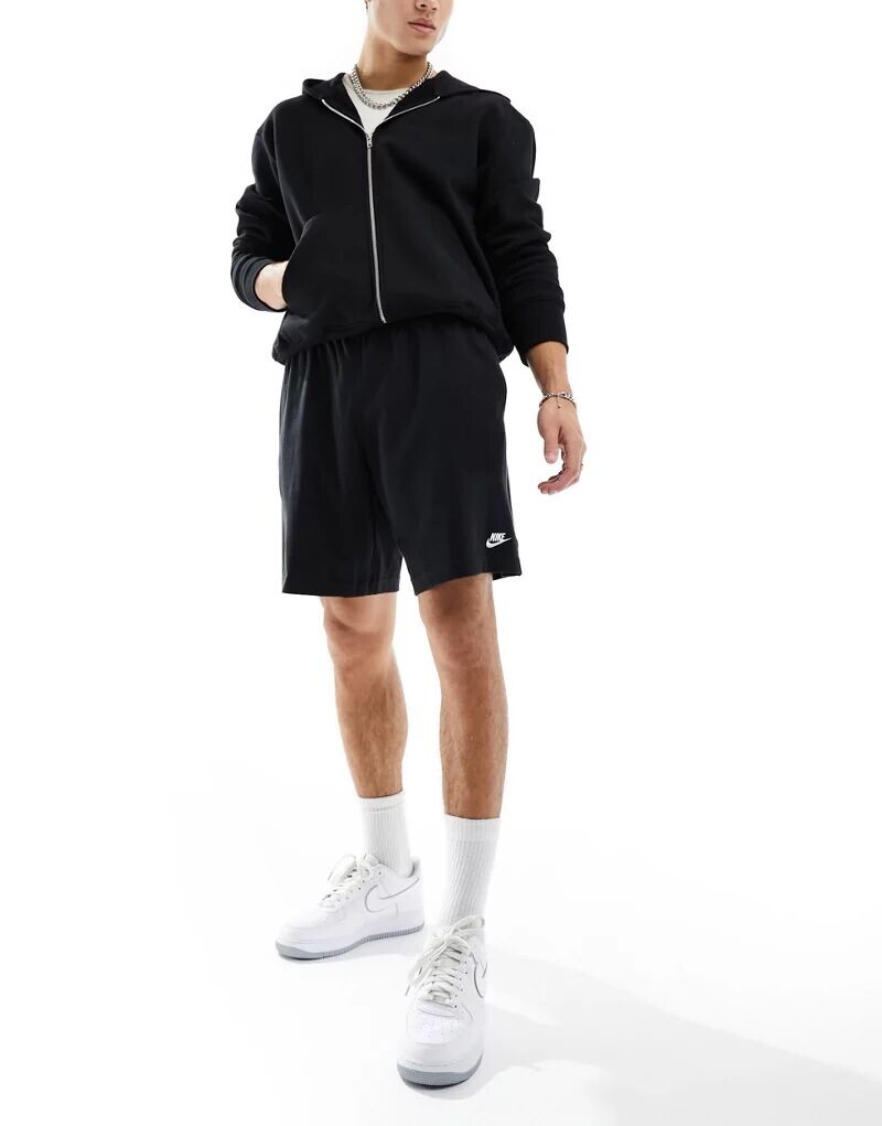 Черные шорты Nike Club — фото 4