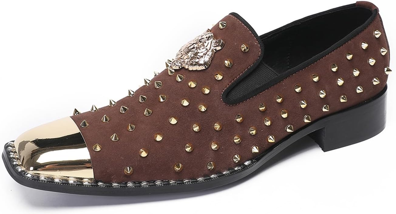 

Мужские лоферы Santimon без шнуровки для западных свадеб - золотые замшевые туфли с блестками и стразами, с металлическим квадратным носком для вечеринок, дискотеки и бальных танцев