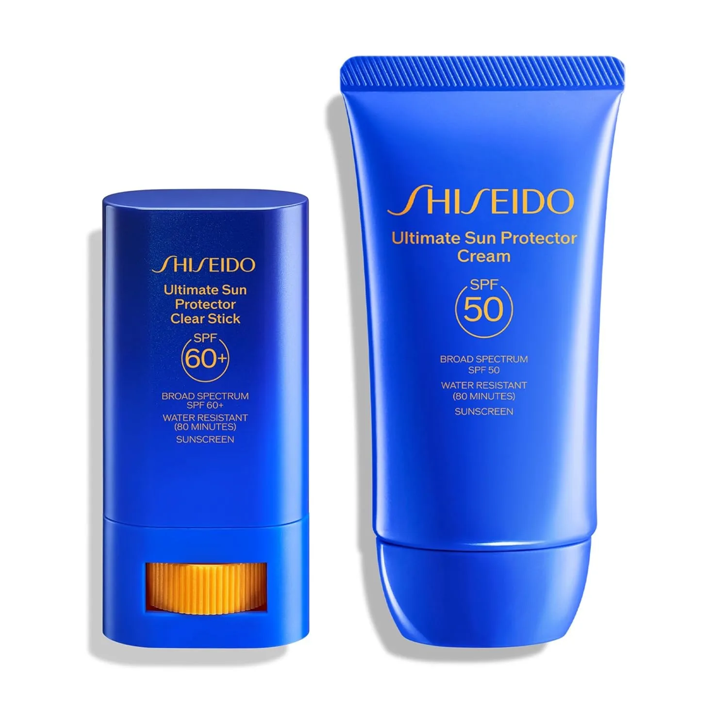 Shiseido Ultimate Sun Protector Clear Stick SPF 60+ (0.7 унции) + Sun Protector Cream (50 мл) - увлажняющий, невидимый солнцезащитный крем широкого спектра без оксибензона и октиноксата