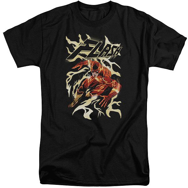 

Футболка Justice League of America Electric Run с коротким рукавом, взрослая, удлиненная Licensed Character