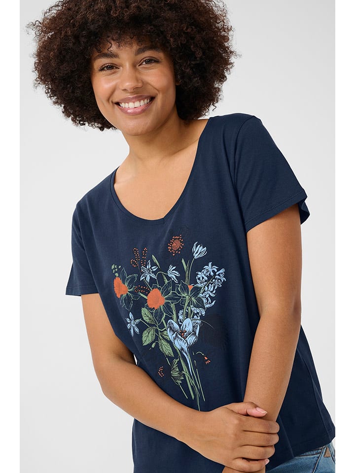 

Футболка Elvire Cream, темно-синий