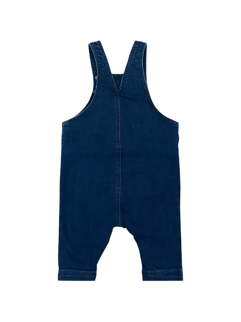 Комбинезон из денима с нагрудником Petit Bateau, синий — фото 2