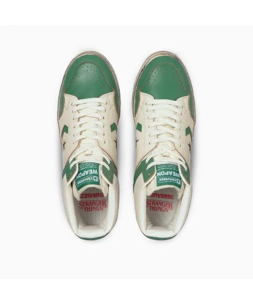 Мужские кроссовки Converse Weapon HI Stranger Things зелёные — фото 4