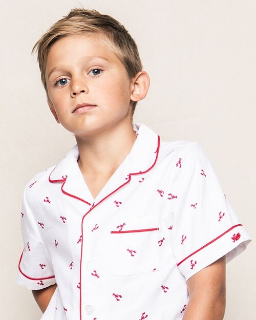 Комплект пижамных шорт Brixham Lobster унисекс - Baby, Little Kid, Big Kid Petite Plume, цвет White — фото 4