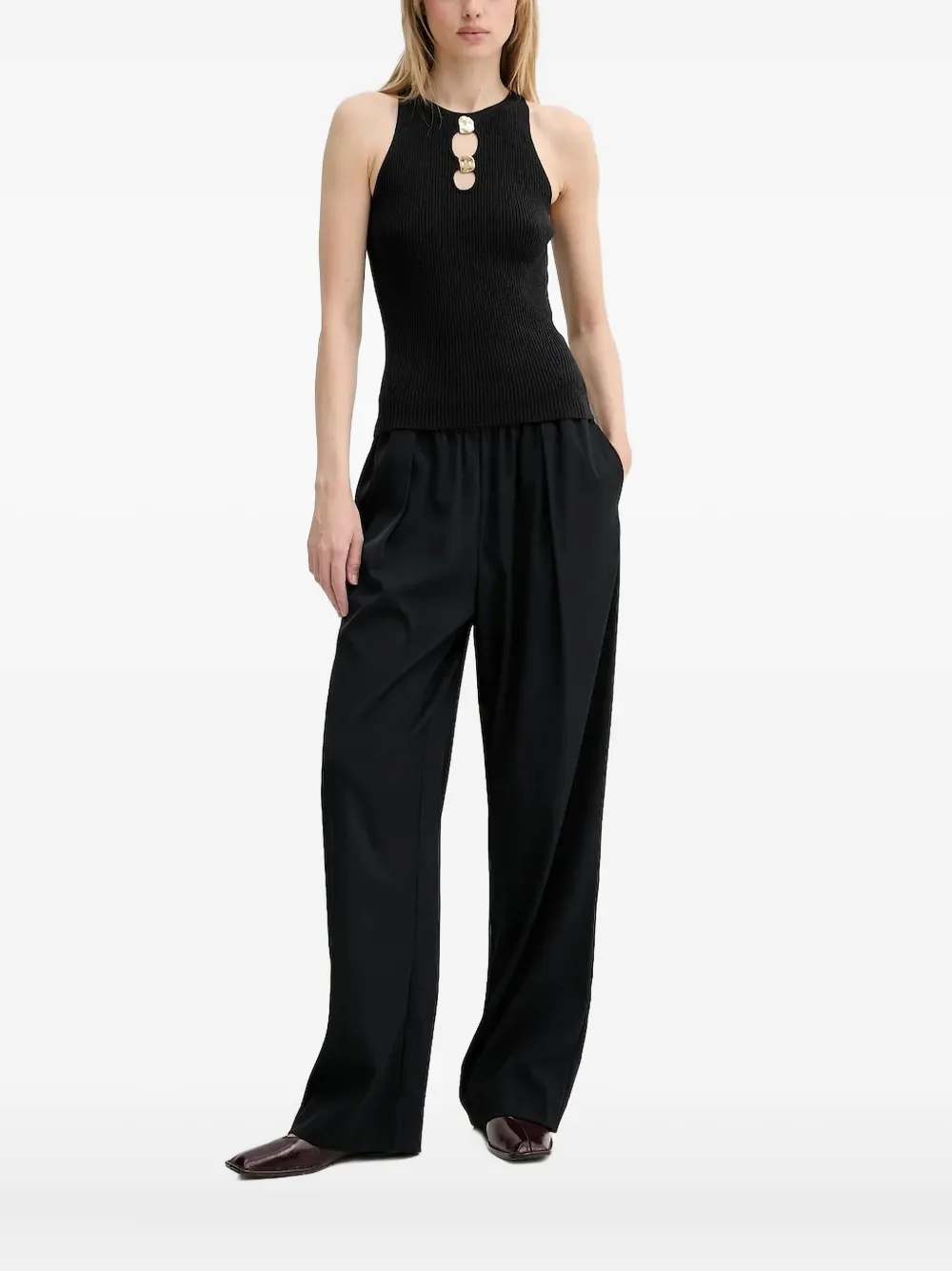 

Топ Ribbed top Sessùn, черный