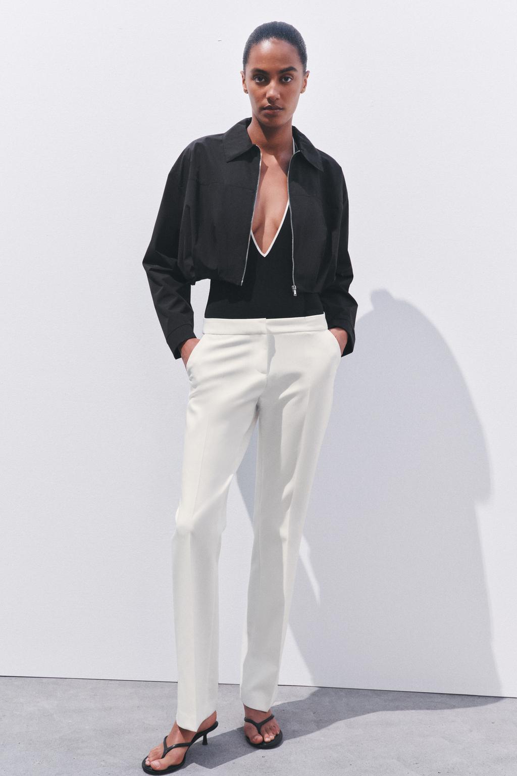 

Расклешенные брюки ZARA, экрю