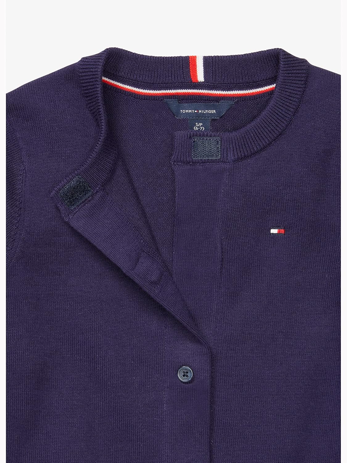Адаптивный кардиган Tommy Hilfiger Girls с магнитными пуговицами, Classic Navy — фото 3