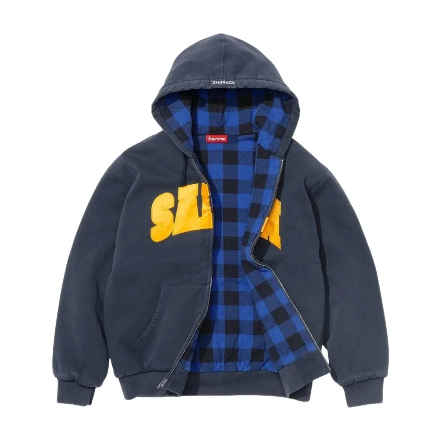 Толстовка Supreme x SALEM SS26 на молнии с капюшоном, темно-синий — фото 2