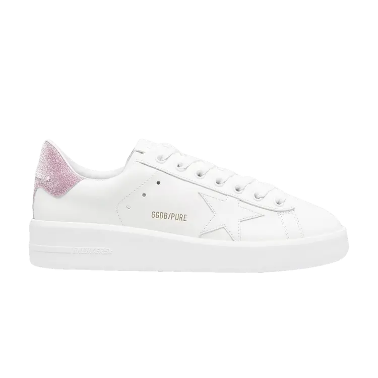 Кроссовки Golden Goose Wmns Purestar White Pink Glitter, белый