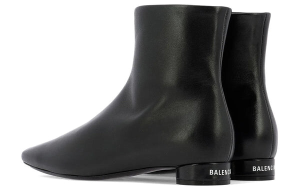 Кроссовки ankle boots 'black leather' Balenciaga, черный — фото 4