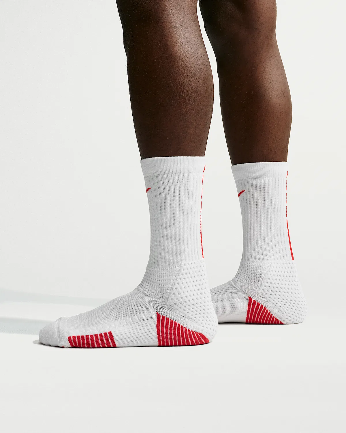 Носки Nike Elite 2.0 с амортизацией (1 пара), White/University Red/University Red